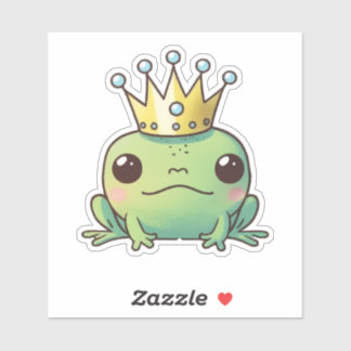 Niedlicher Kawaii Frog Prince Sticker