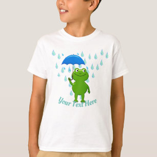 Niedlicher Kawaii Frog und Regen T-Shirt