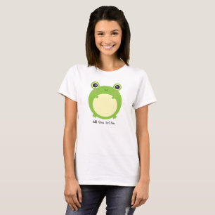 Niedlicher Kawaii-Frosch mit Personalisiertem Text T-Shirt