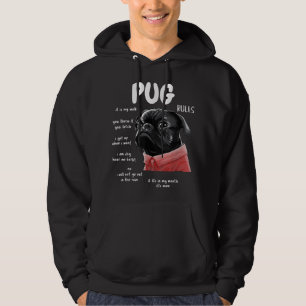 Niedlicher Kawaii Funny Black Mops Dog Regeln Gesc Hoodie