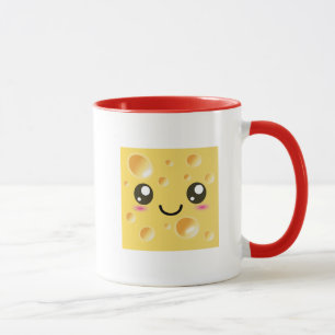 Niedlicher Kawaii glücklicher Käse Tasse