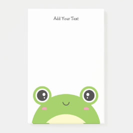 Niedlicher Kawaii-Grüner Frosch Personalisierter T Post-it Klebezettel