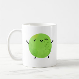 Niedlicher Kawaii-Grüner Kaffeetasse