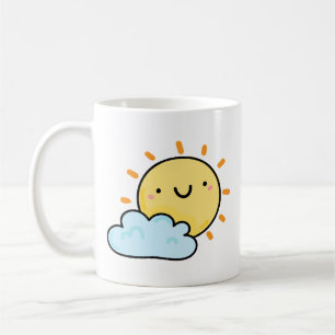 Niedlicher Kawaii-Happy Sun Kaffeetasse