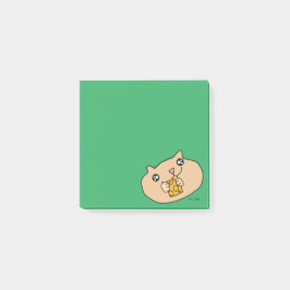 Niedlicher Kawaii Haustier Hamster Tiergrüner Aufk Post-it Klebezettel