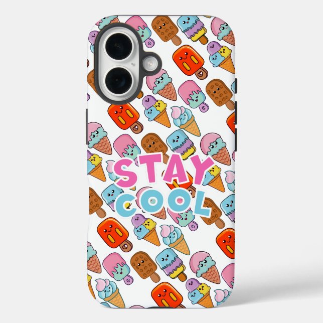Niedlicher Kawaii Ice-Cream & Popsicle iPhone Case (Rückseite)