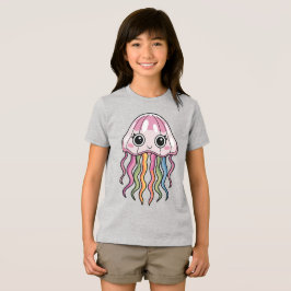 Niedlicher Kawaii-Jellyfish mit Rainbow-Tentacles Tri-Blend Shirt