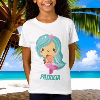 Niedlicher Kawaii mermaid Name T - Shirt