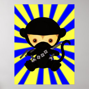 Niedlicher Kawaii-Ninja Poster