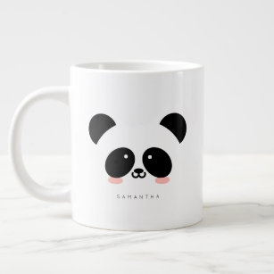 Niedlicher Kawaii-Panda  Name hinzufügen Jumbo-Tasse