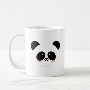Niedlicher Kawaii-Panda  Name hinzufügen Kaffeetasse
