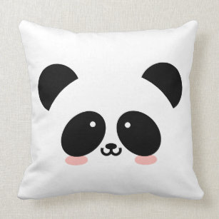 Niedlicher Kawaii-Panda  Name hinzufügen Kissen