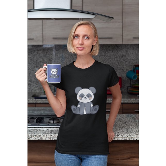 Niedlicher Kawaii-Panda-Sitting - Adorable Design Kaffeetasse (Von Creator hochgeladen)