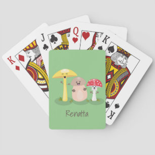 Niedlicher Kawaii-Pilzpilz Spielkarten