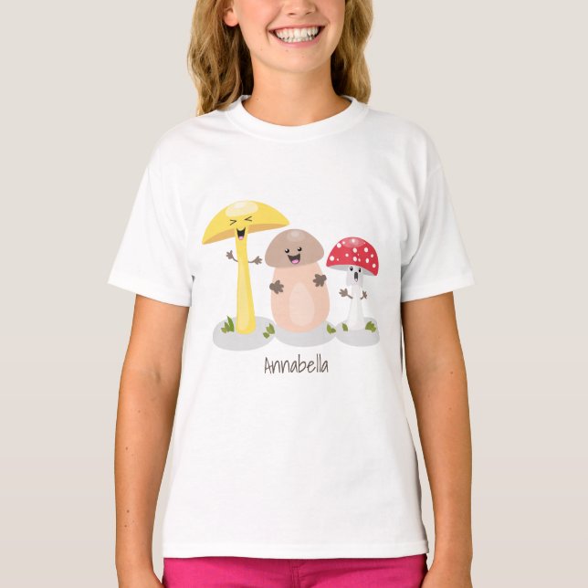 Niedlicher Kawaii-Pilzpilz T-Shirt (Vorderseite)