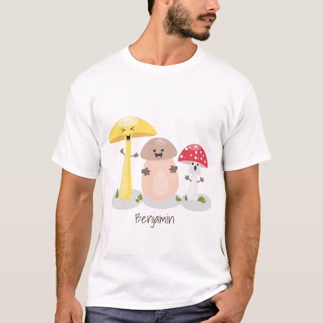 Niedlicher Kawaii-Pilzpilz T-Shirt (Vorderseite)