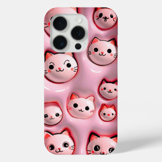 Niedlicher Kawaii Pink Cat Phone Case