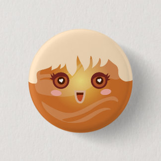 Niedlicher Kawaii Planeten-Venus-Charakter Button