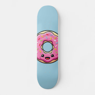 Niedlicher Kawaii-Rosa Donut Skateboard