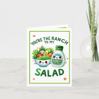 Niedlicher Kawaii-Salat und Ranch Dankeskarte