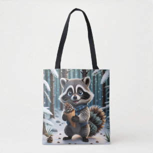 Niedlicher Kawaii-Stil Raccoon mit Pine-Creme-Kege