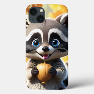 Niedlicher Kawaii-Stil Racoon mit Eichel Case-Mate iPhone Hülle