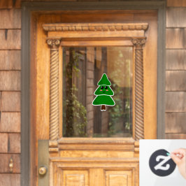 Niedlicher Kawaii-Stil Weihnachtsbaum Fensteraufkleber