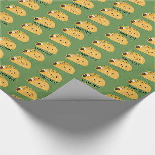 Niedlicher Kawaii Taco-personalisiertes Muster Geschenkpapier