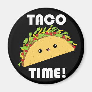 Niedlicher Kawaii Taco Zeit! Magnet