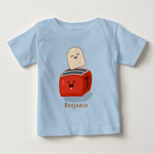 Niedlicher Kawaii-Toast und Cartoon für Rottoaster Baby T-shirt