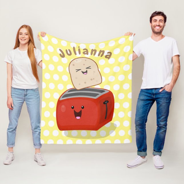 Niedlicher Kawaii-Toast und Cartoon für Rottoaster Fleecedecke (Beispiel)