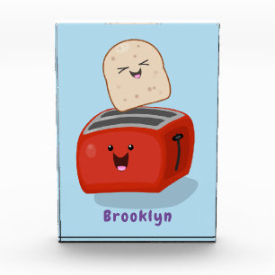 Niedlicher Kawaii-Toast und Cartoon für Rottoaster Fotoblock