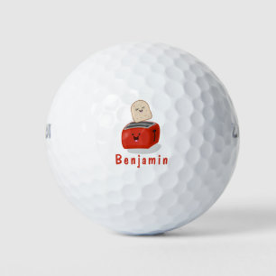 Niedlicher Kawaii-Toast und Cartoon für Rottoaster Golfball