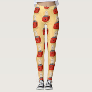 Niedlicher Kawaii-Toast und Cartoon für Rottoaster Leggings