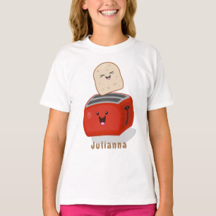 Niedlicher Kawaii-Toast und Cartoon für Rottoaster T-Shirt