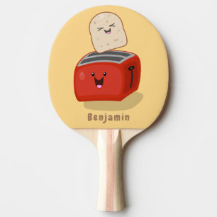 Niedlicher Kawaii-Toast und Cartoon für Rottoaster Tischtennis Schläger