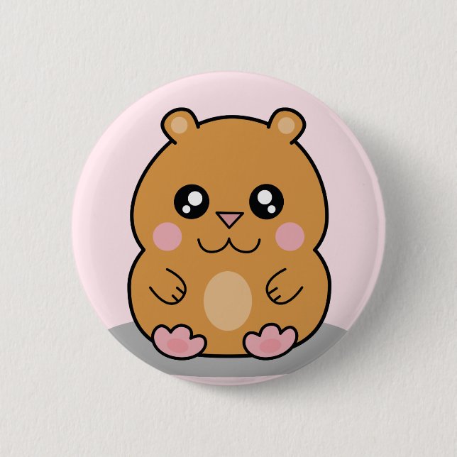 Niedlicher Kawaii zwergartiger Button (Vorderseite)