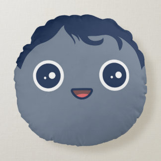 Niedlicher Kawaii zwergartiger Planet Pluto Rundes Kissen