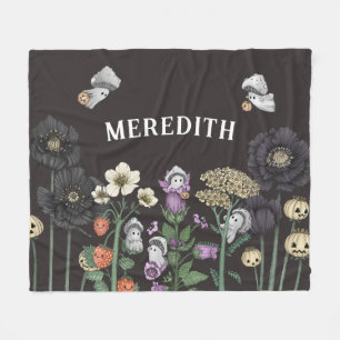 Niedlicher Kernpunkt Mushroom Ghosts Halloween Fleecedecke