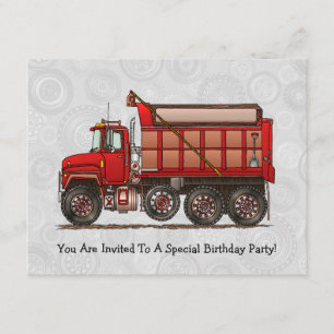 Niedlicher Kies-Kipper Einladung