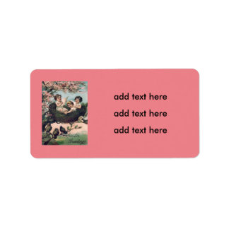 Niedlicher Kinderbird-Nestbaum Adressaufkleber