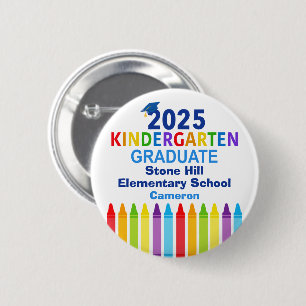 Niedlicher Kindergarten Abschluss Individuelle Nam Button