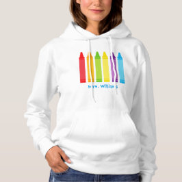 Niedlicher Kindergartenlehrer Crayon Hoodie