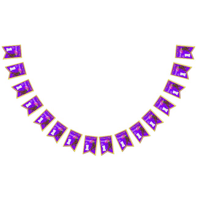 Niedlicher Kindergeburtstag-Karte mit Bigfoot pers Wimpelkette (Alle)