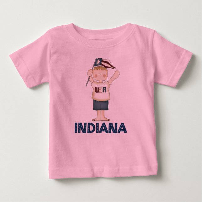 Niedlicher KinderT - Shirt Indianas USA (Vorderseite)