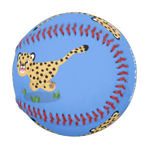 Niedlicher Kinderzettel mit Cartoon-Abbildung Baseball