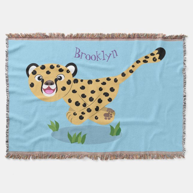 Niedlicher Kinderzettel mit Cartoon-Abbildung Decke (Vorderseite)