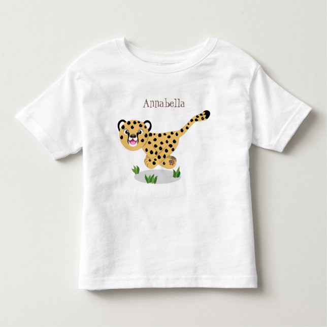 Niedlicher Kinderzettel mit Cartoon-Abbildung Kleinkind T-shirt (Vorderseite)