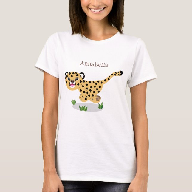 Niedlicher Kinderzettel mit Cartoon-Abbildung T-Shirt (Vorderseite)