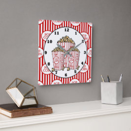 Niedlicher Kinosaal Popcorn Uhr